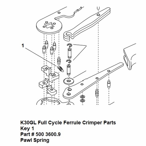 Greenlee We.2834  Pawl Spring 50036009/783310036005