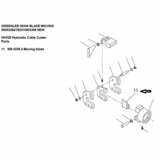 Greenlee00 336 Blade Moving 50003364/783310003366