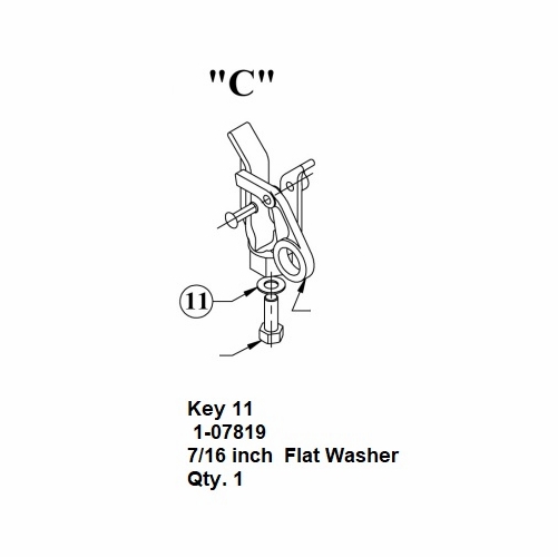 HASTINGS 1-07819 7/16 inch Flat Washer