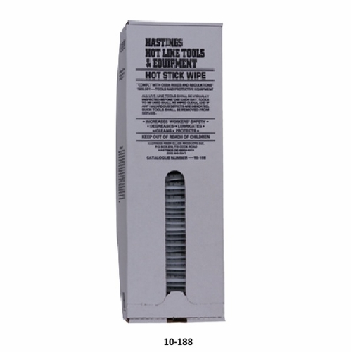 HASTINGS 10-188 50 ea Hot Stick Wipes in Dispenser Box