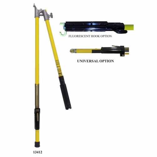 Hastings 13412-U-F Folding Shotgun Stick W/Ext. Operating Rod W/Univ Fitting And Fluor Hook