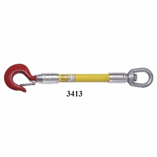 HASTINGS 3413 Strap Hoist Isolating Link 6 inch Fiberglass W/Std. Swivel Eye and Safety Hook