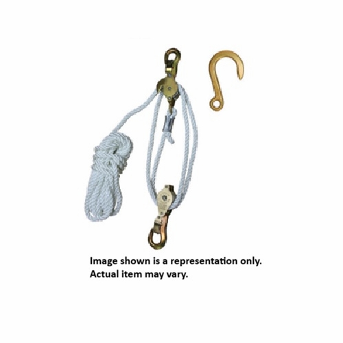 HASTINGS 3516 Self Locking Blocks with 25 ft. of 3/8 in. Nylon Rope