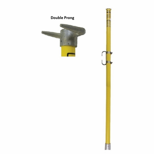 HASTINGS 4688-6 1 1/4 in. x 6 ft. Tie Stick with Double Prong -Opposire End Capped