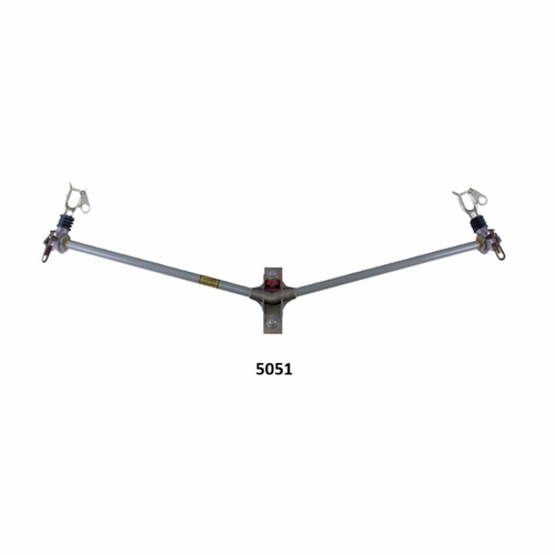 HASTINGS 5051 Temporary Cross Arm 72 in.Wide with Two A10002 Conductor Holders and Mounting Base