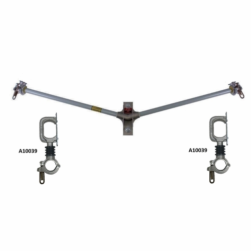 HASTINGS 5053 Temporary Cross Arm 72 in. Wide with Two A10039 Conductor Holders and Mounting Base