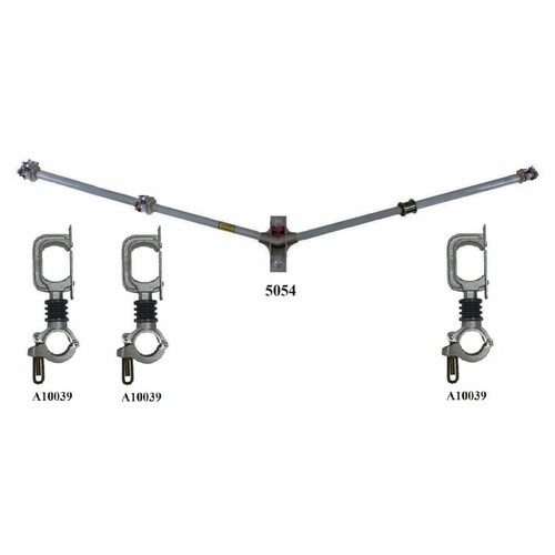 HASTINGS 5055 Temporary Cross Arm 81 in. Wide, Three A10039 Holders.Mounting Base