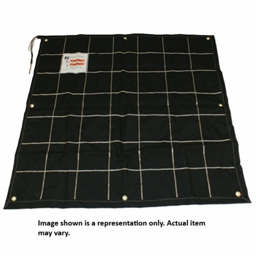 HASTINGS 6620-NS-C Ground Mat, Anti-Skid, Black, 120 x 120 inches with Connector