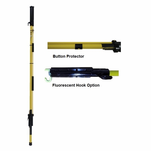 Hastings 81-814-Bp-F Tel-O-Pole Shotgun Stick 8-14 Ft  W/Button Protector And Fluorescent Hook