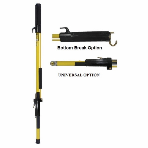 Hastings 8112-U-X Fixed Length Shotgun Stick W/Ext Operating Rod W/Univ Fitting, Bottom Break Hook