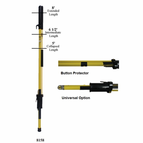 Hastings 8158-80-Bp-U Tel-O-Pole Shotgun Stick W/Button Protector, Universal Options