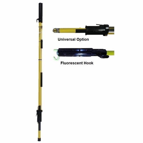Hastings 81611-U-F Tel-O-Pole Shotgun Stick 6.5 Ft  To 11 Ft  W/Universal Option, Fluorescent Hook