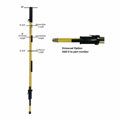 HASTINGS 81611-U TEL-O-POLEŽ Shotgun Stick 6.5 ft to 11 ft with Universal option