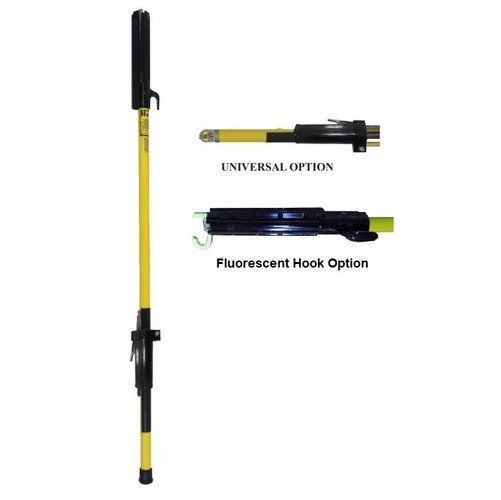 HASTINGS 8206-U-F Fixed Length Shotgun Stick 6ft 6in w/Internal Operating Rod, Universal, Fluor. Hoo