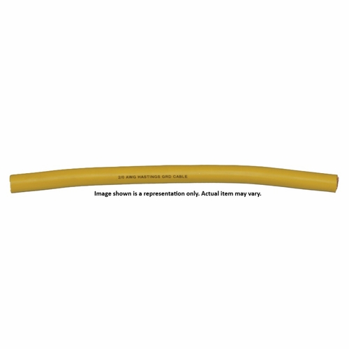 HASTINGS 9201 1/0 Str.Ground Cable, Copper, with Yellow Jacket is Priced Per Foot