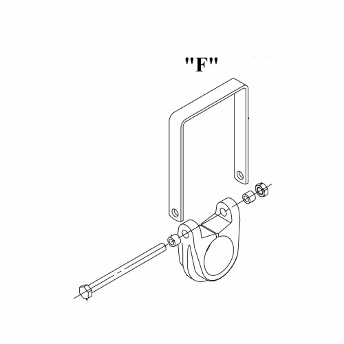 Hastings A10007 Crossarm Loop & Mounting Bracket Assembly - Large