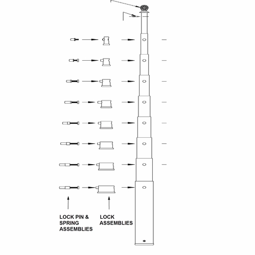 HASTINGS A12005 Lock Pin and Spring Assembly