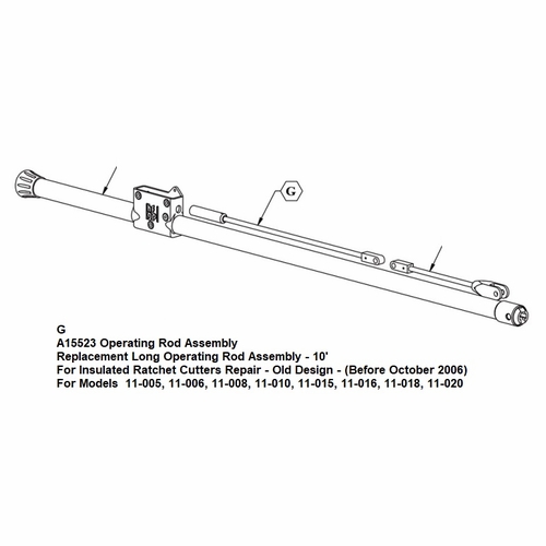 Hastings A15523 Operating Rod Assembly New