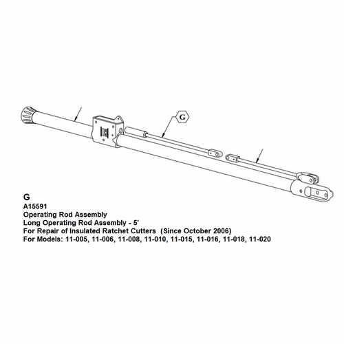Hastings A15591 Operating Rod Assembly New