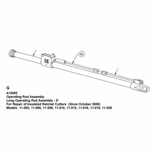 Hastings A15592 Operating Rod Assembly New