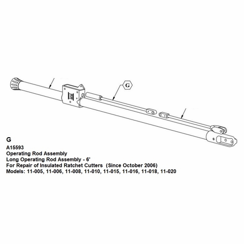 Hastings A15593 Operating Rod Assembly New