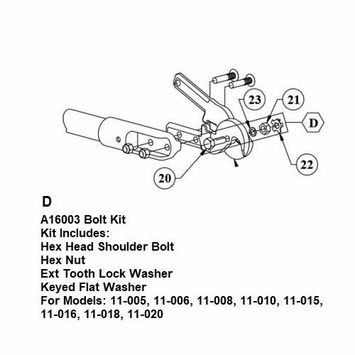 HASTINGS A16003 Bolt Kit for A11055