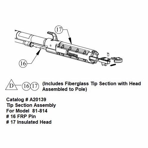 HASTINGS A20139 Tip Section Assembly for 81-814 prior to July 2024