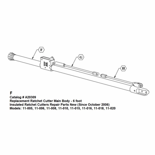 Hastings A20309 Ratchet Cutter Main Body - 6 Foot