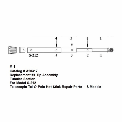 Hastings A20317 Replacement Number 1 Tip Assembly - S-212