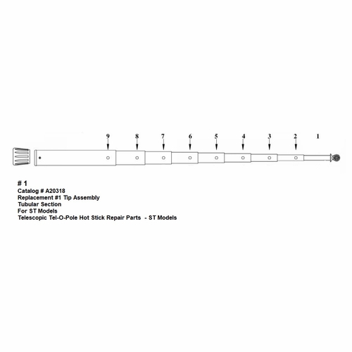 HASTINGS A20318 Replacement Number 1 Tip Assembly - ST Models