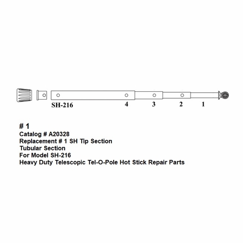 HASTINGS A20328 Replacement Number 1 SH Tip Section - for Model SH-216