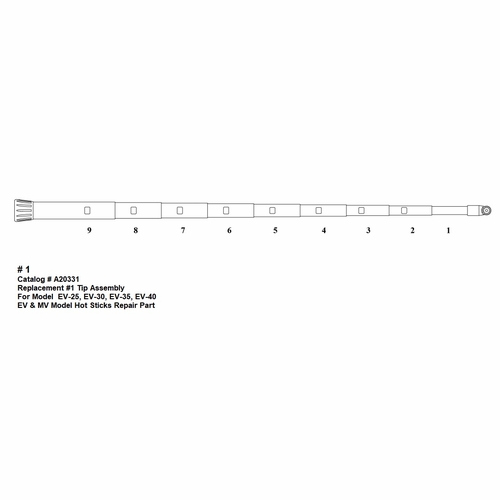 HASTINGS A20331 Replacement Number 1 Tip Assembly - EV-25, EV-30, EV-35, EV-40