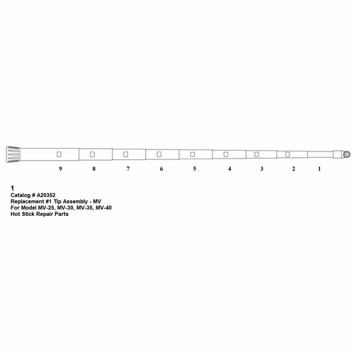 HASTINGS A20352 Replacement Number 1 Tip Assembly - for Models MV-25, MV-30, MV-35, MV-40