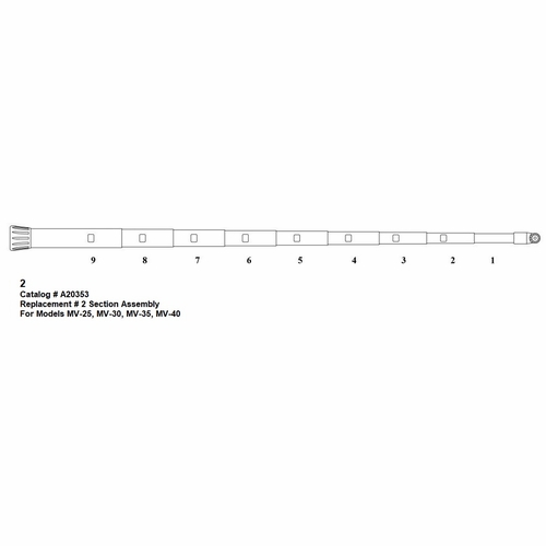 HASTINGS A20353 Replacement Number  2 Section Assembly - for Models MV-25, MV-30, MV-35, MV-40