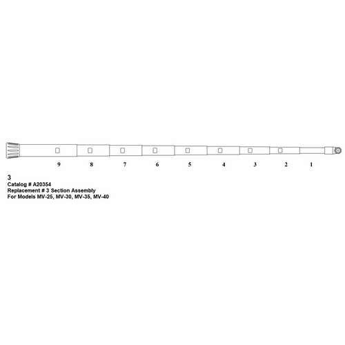 HASTINGS A20354 Replacement Number 3 Section Assembly - for Models MV-25, MV-30, MV-35, MV-40