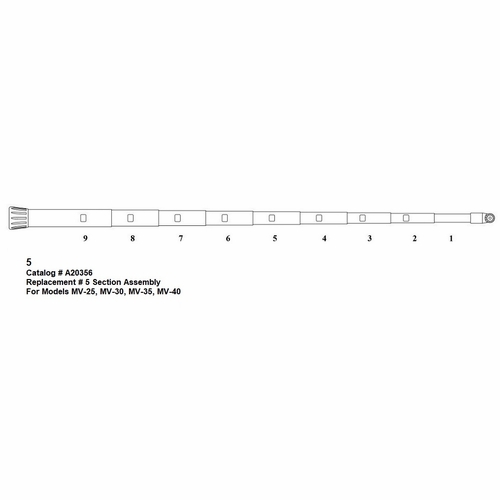 HASTINGS A20356 Replacement Number  5 Section Assembly - for Models MV-25, MV-30, MV-35, MV-40