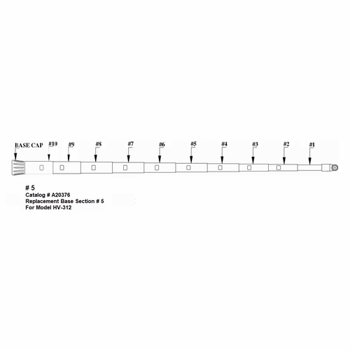 HASTINGS A20376 Replacement Base Section Number 5 for Model HV-312
