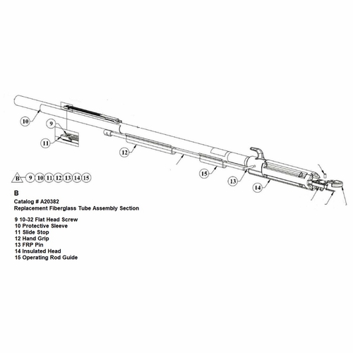 Hastings A20382 Replacement Fiberglass Tube Assembly Section For 8106-U