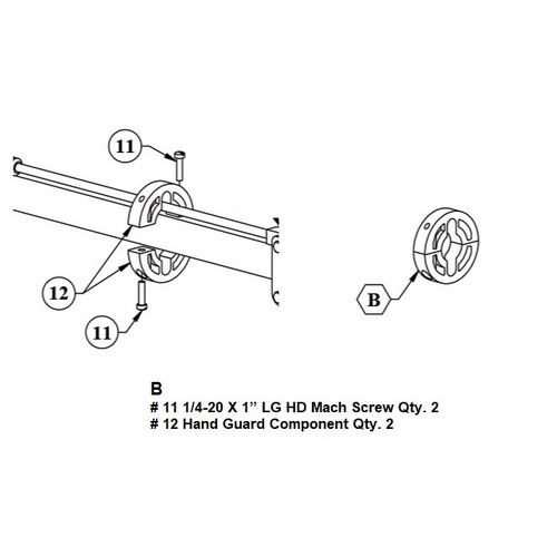 Hastings A30010 Hand Guard Component