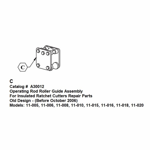 Hastings A30012 Operating Rod Roller Guide Assembly
