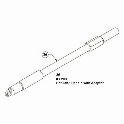 Hastings E20H Hot Stick Handle With Adapter