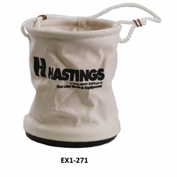 HASTINGS EX1-271 Small Mini-Bucket, Canvas 6 inches deep x 4 inches diameter