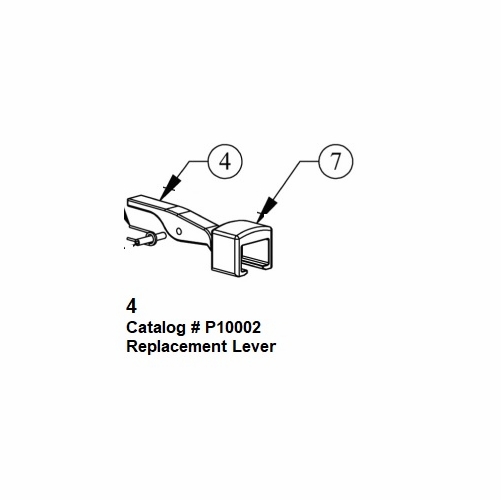 HASTINGS P10002 Replacement Lever for Fixed Length Shotgun Stick