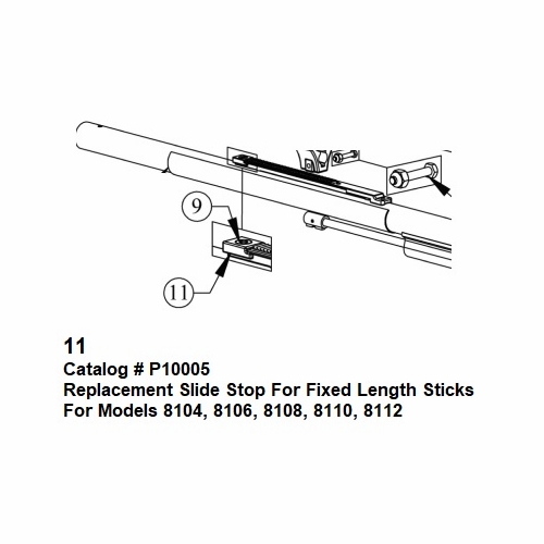 HASTINGS P10005 Replacement Slide Stop for Fixed Length Shotgun Sticks
