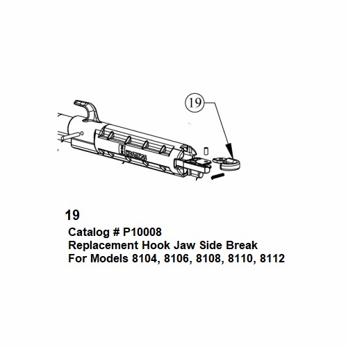 HASTINGS P10008 Replacement Hook Jaw Side Break for Fixed Length Shotgun Stick