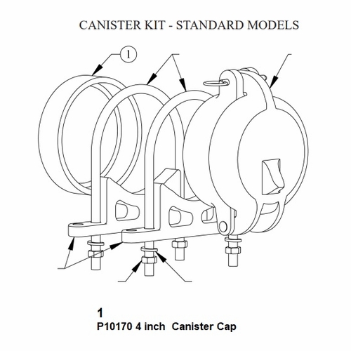 Hastings P10170 4 Inch  Canister Cap