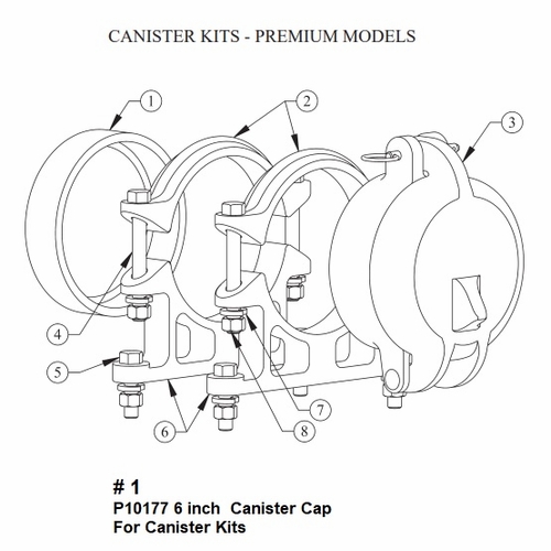 HASTINGS P10177 6 inch  Canister Cap