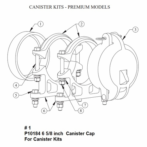 HASTINGS P10184 6-5/8 inch Canister Cap