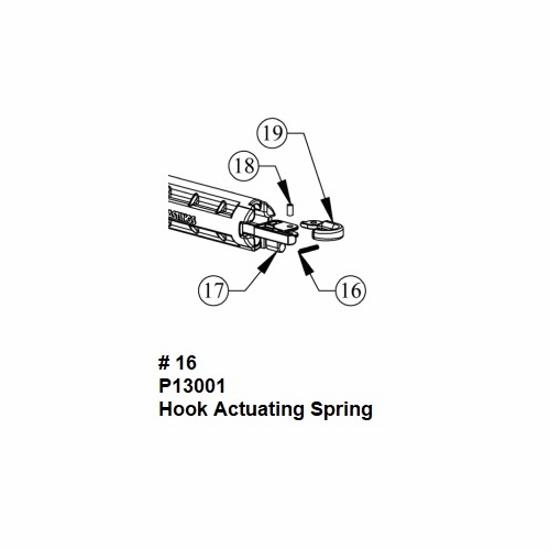 HASTINGS P13001 Hook Actuating Spring for Fixed Length Shotgun Stick