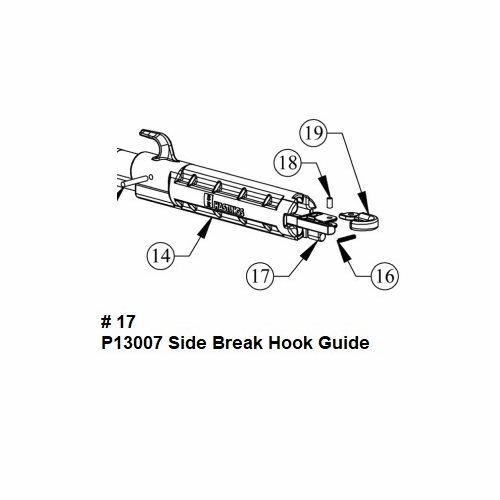 HASTINGS P13007 Side Break Hook Guide for Fixed Length Shotgun Stick